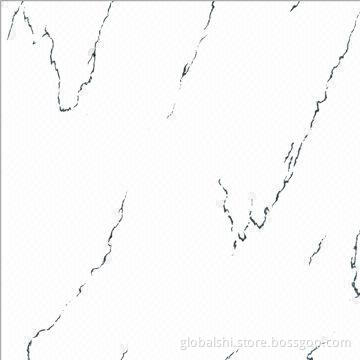 Super White Polished Tile, 9.5 to 10mm Thicknesses, Nano Polished, Natural Marble Look, 600x600mm